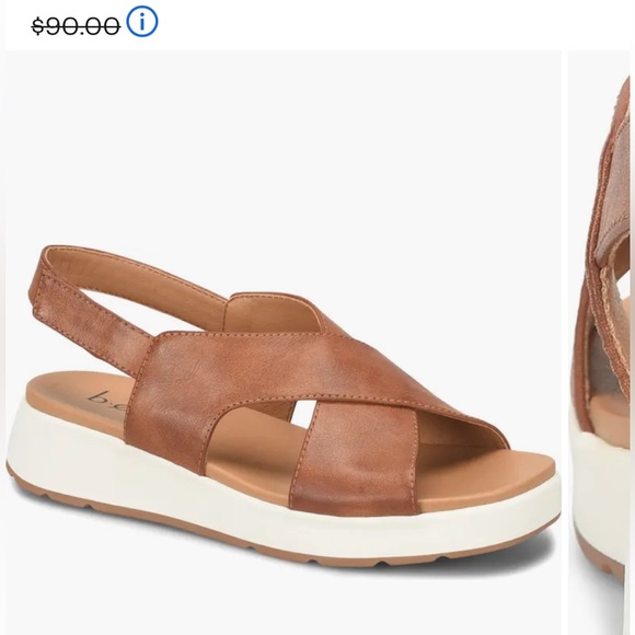 b.o.c Born Mattie’s Crisscross Slingback Women’s Faux-Leather Brown Sandals - Picture 11 of 11